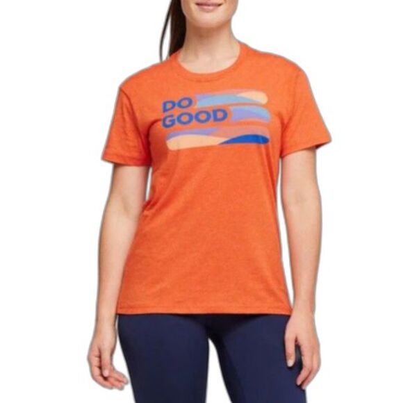 Cotopaxi NWOT Orange "Do Good" Logo Organic Cotton Short Sleeve T-Shirt Size M - Picture 1 of 9